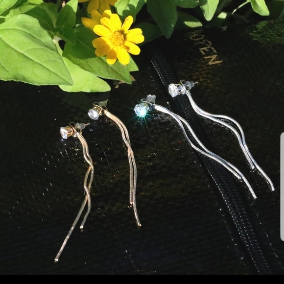 🌹🔥Silver tassel earrings - Picture 3 of 4